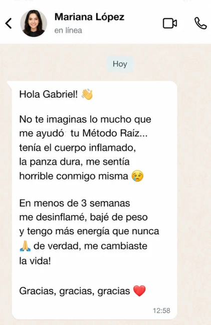 Mensaje de una alumna